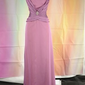 ROSE COLORED LIGHT AIRY FORMAL GOWN SZ 12